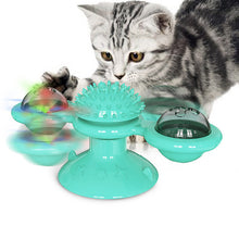 Load image into Gallery viewer, Spinning windmill teasing cat toy luminous mint sucker toy cat biting self-excited toy 2 windmills
