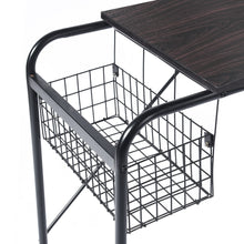 Load image into Gallery viewer, 31.5&quot; Computer Desk/ Home office desk With Wire Storage Basket - walnut &amp; black
