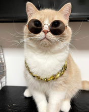 Load image into Gallery viewer, Pet gold collar Dog Chain Collar Keji Teddy Fadou domineering big gold necklace cat playing cool jewelry big gold chain
