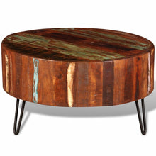 Load image into Gallery viewer, Coffee Table Solid Reclaimed Wood Round
