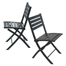 Load image into Gallery viewer, Outdoor Folding Chair Set of 2 All Weather Aluminum Patio Chairs
