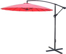 Load image into Gallery viewer, 9 Ft Offset Hanging Market Patio Umbrella w/Easy Tilt Adjustment for Backyard, Poolside, Lawn and Garden, Red
