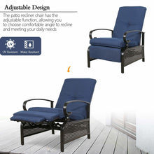 Load image into Gallery viewer, Outdoor Recliner Adjustable Patio Reclining Lounge Chair with Olefin Cushion
