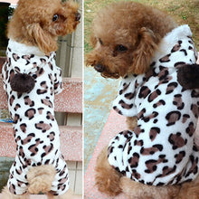 Load image into Gallery viewer, Leopard Warm Winter Pet Dog Puppy Clothes Hoodie Jumpsuit Pajamas Outwear

