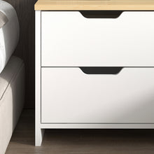 Load image into Gallery viewer, 18.9&#39;&#39; Tall 2 - Drawer Nightstand in White/Beige

