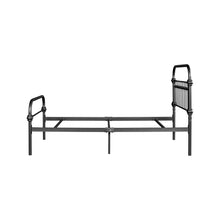 Load image into Gallery viewer, Bed Frame Twin Size Metal Platform Bed , Box Spring Replacement with Headboard Black
