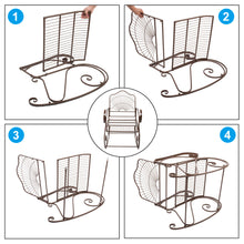 Load image into Gallery viewer, Outdoor Patio Iron Scroll Porch Rocker Rocking Chair Deck Seat Backyard Glider
