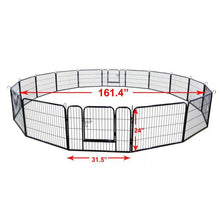 Load image into Gallery viewer, High Quality Portable outdoor folding 16-panel heavy duty metal pet playpen
